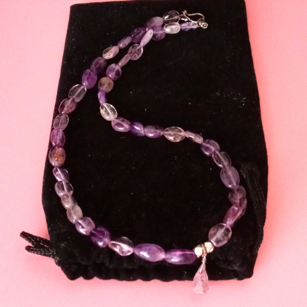 Real amethyst necklace